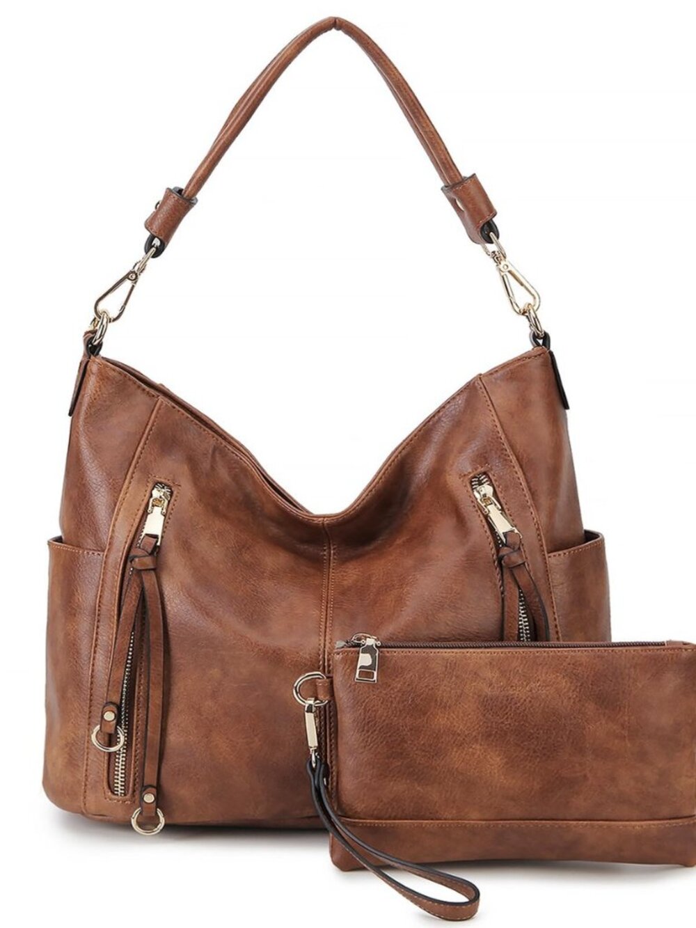 Hobo Bag for Women, PU Ladies Purse Handbags Trendy Crossbody Shoulder Bucket